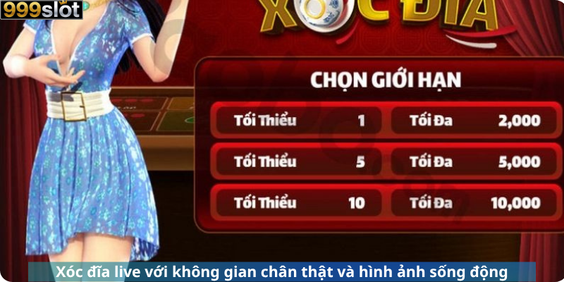 Xóc đĩa live với không gian chân thật và hình ảnh sống động